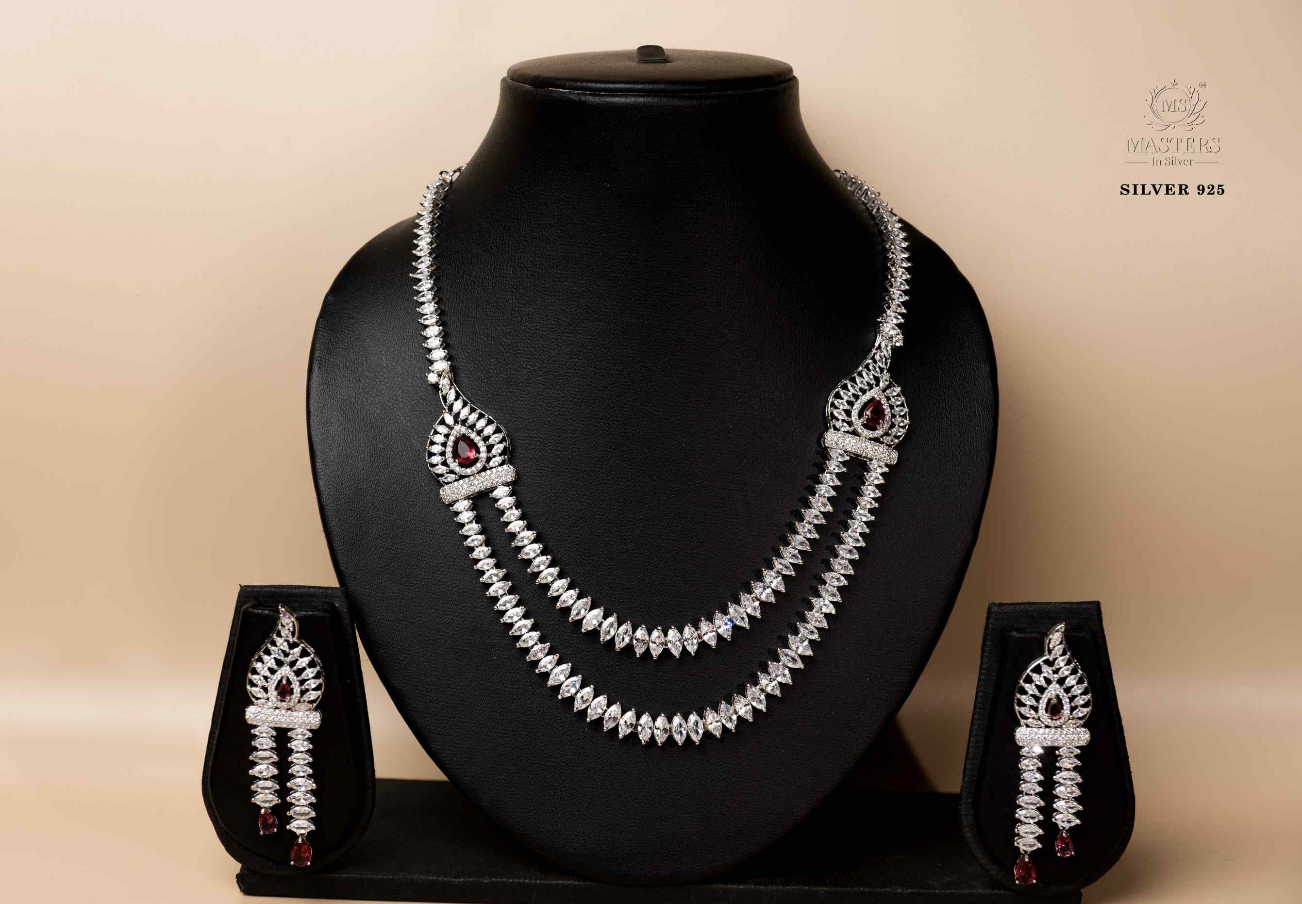 NECKLACES  IMPORTED BRAOD  DIAMOND LOOKS  CUBIC ZIRCONIA