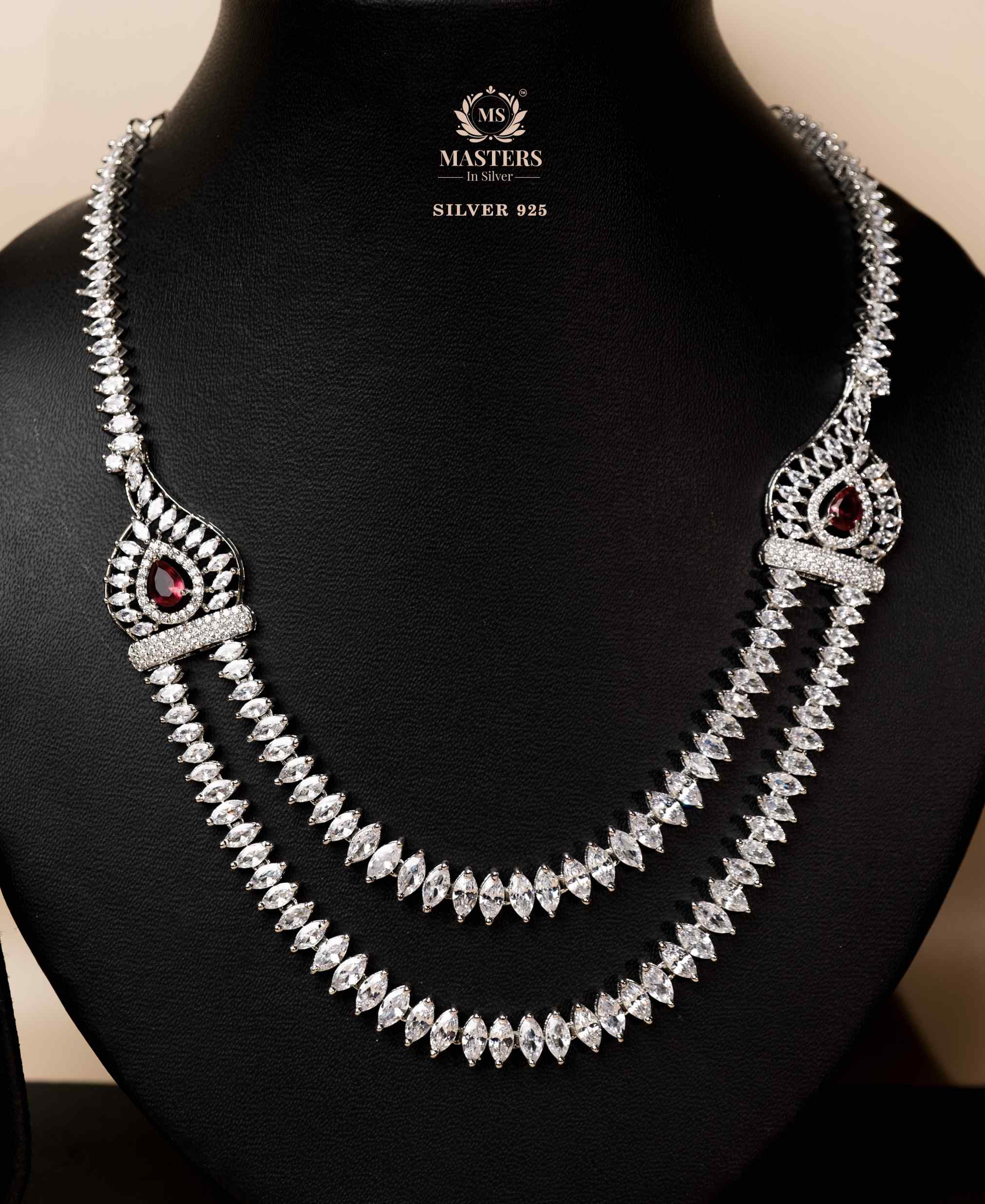 NECKLACES  IMPORTED BRAOD  DIAMOND LOOKS  CUBIC ZIRCONIA