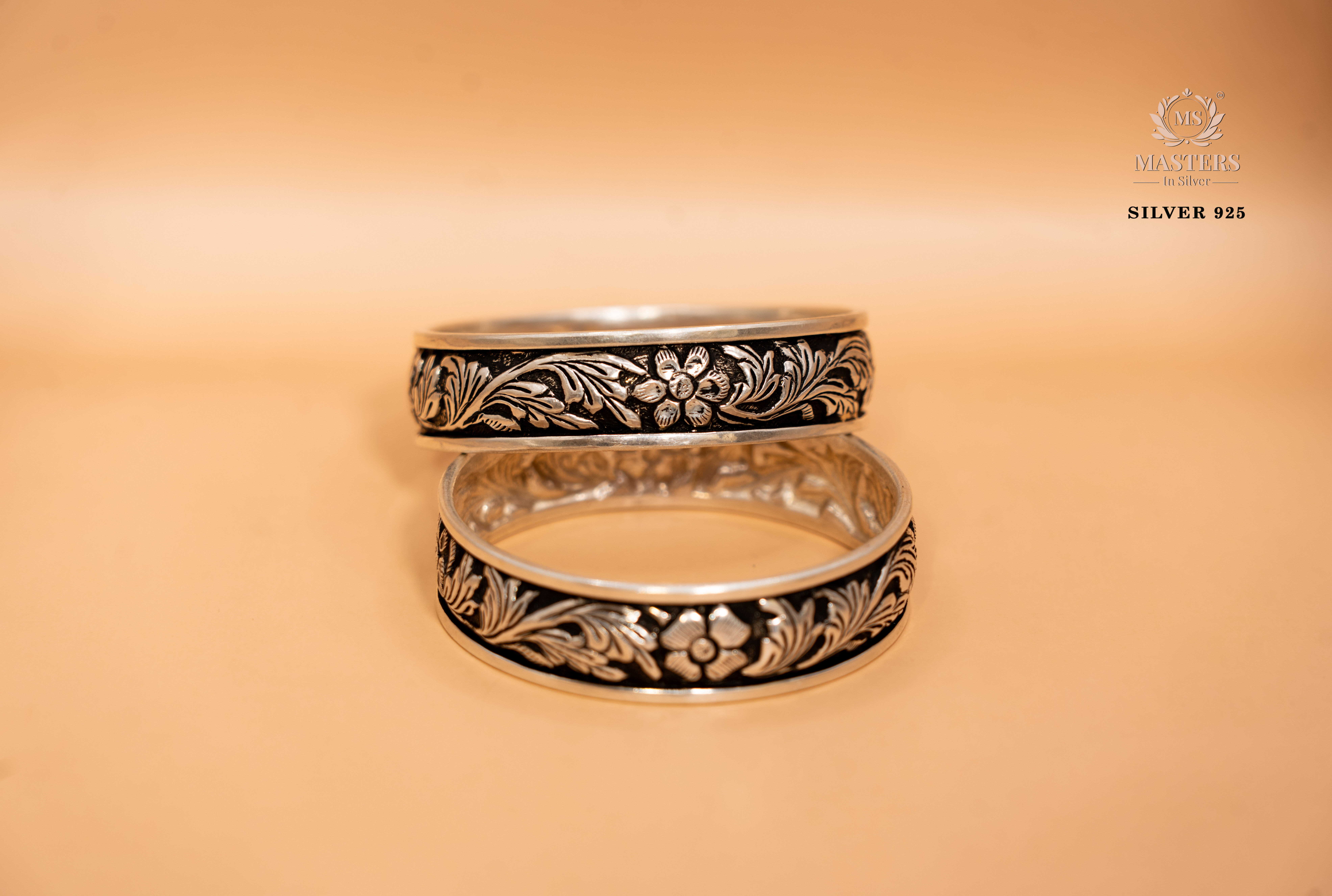 PREMIUM OXIDISED SILVER INDIAN STYLE ( BRACELETS - KADE 2 pcs )