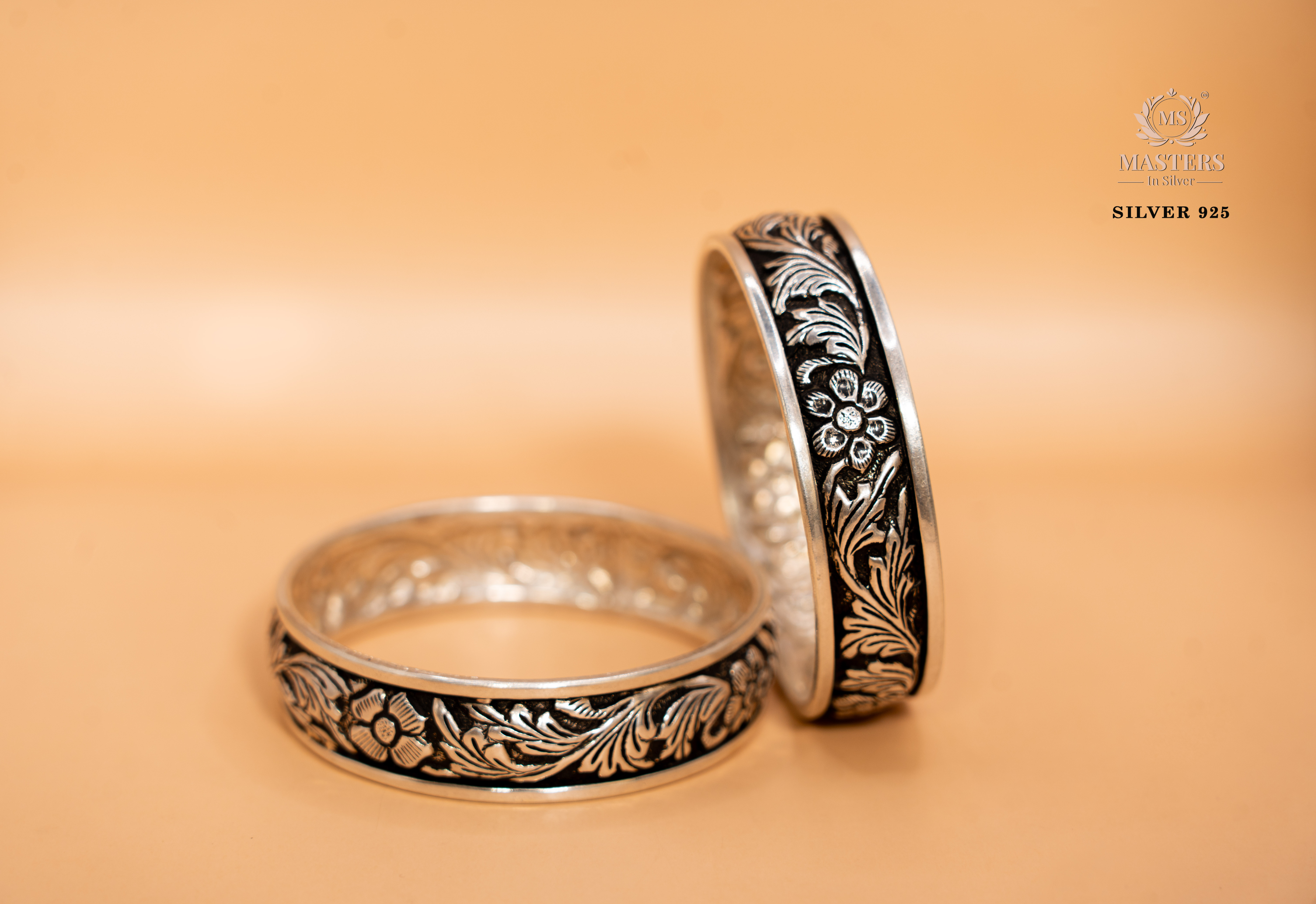 PREMIUM OXIDISED SILVER INDIAN STYLE ( BRACELETS - KADE 2 pcs )