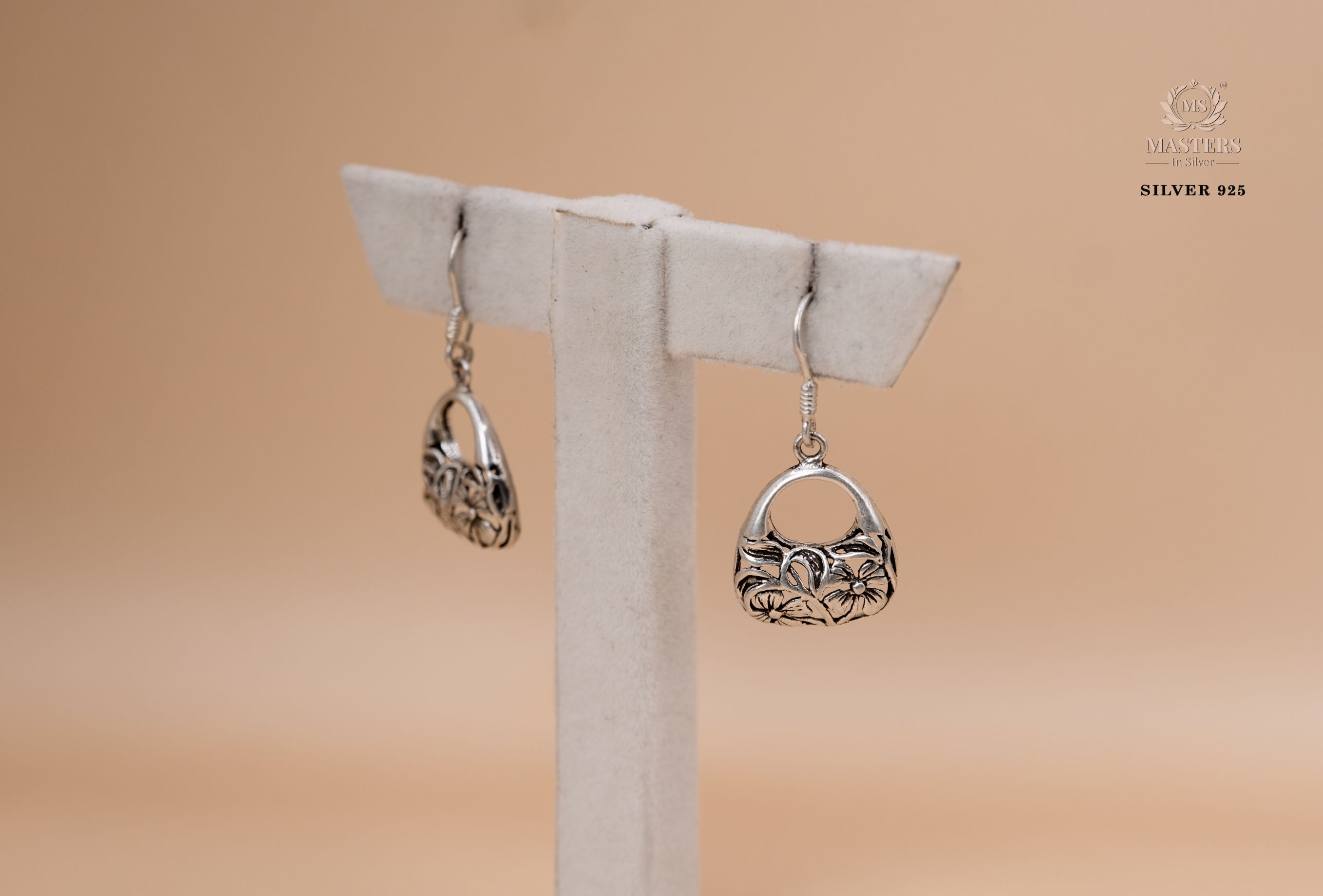 OXIDISED SILVER 925 EAR-RINGS HANGINGS TYPE