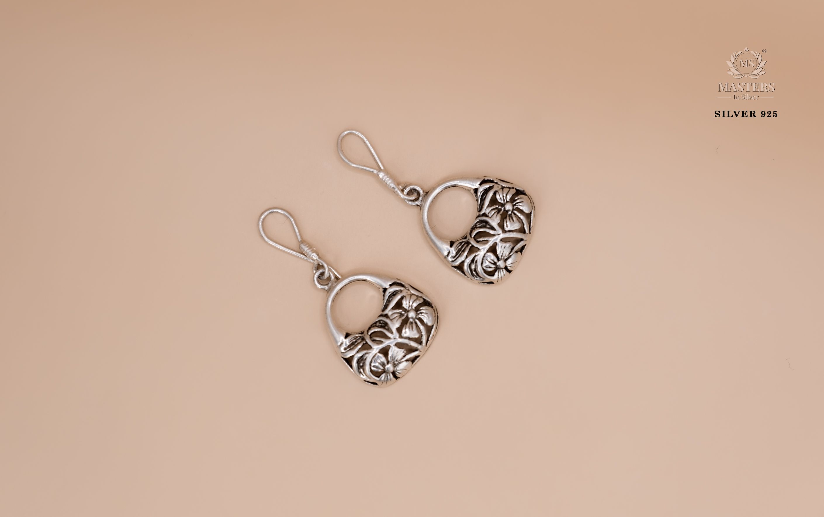 OXIDISED SILVER 925 EAR-RINGS HANGINGS TYPE