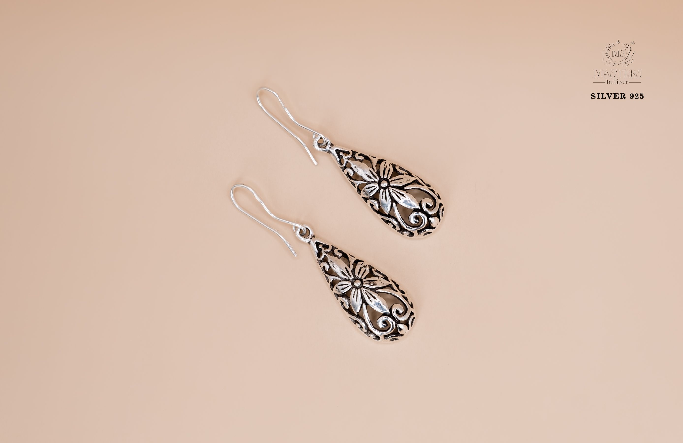 OXIDISED JHUMKI EAR-RINGS HANGINGS TYPE