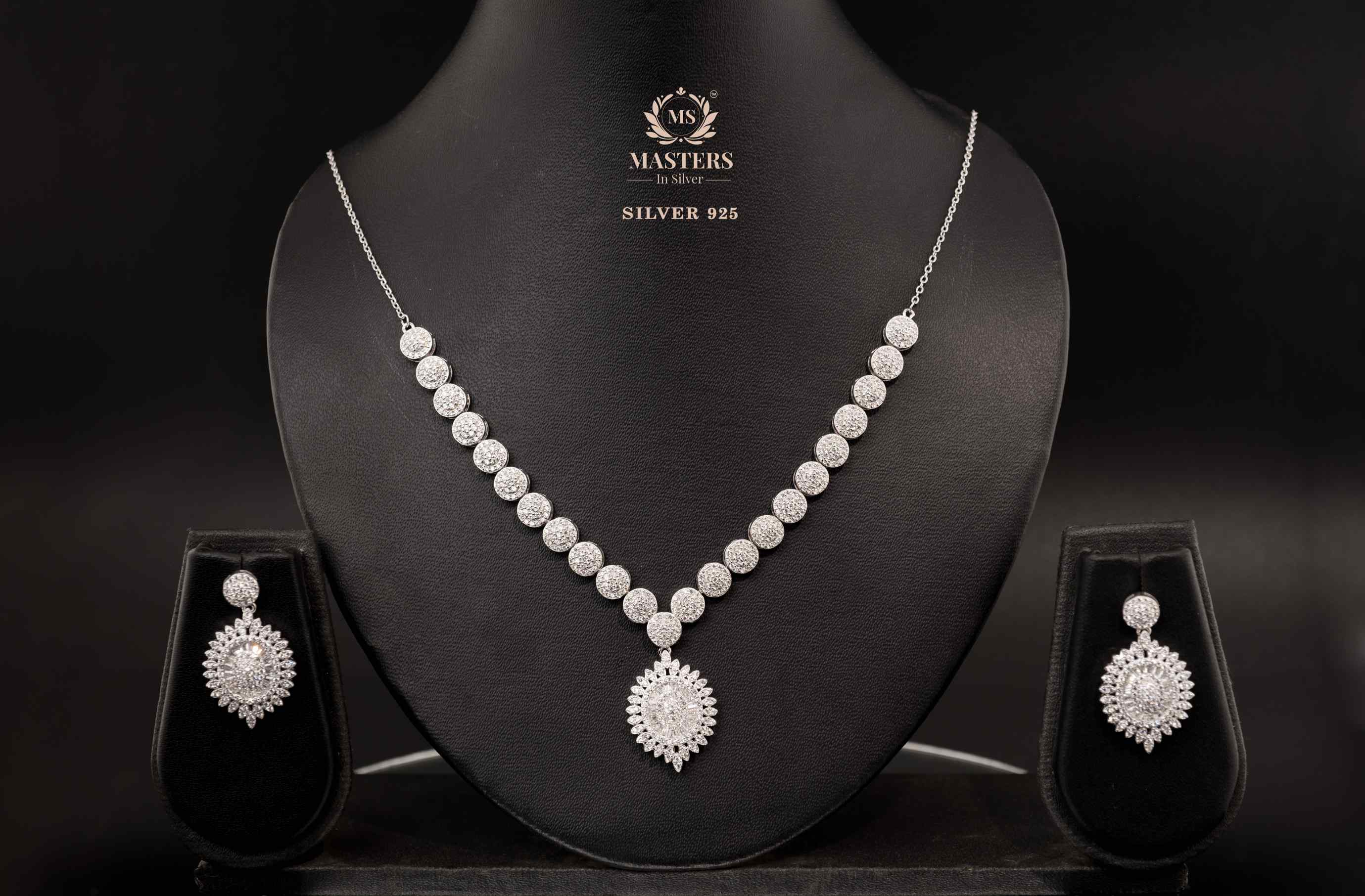 NECKLACES CUBIC ZIRCONIA ORIGINAL IMPORTED SILVER 925