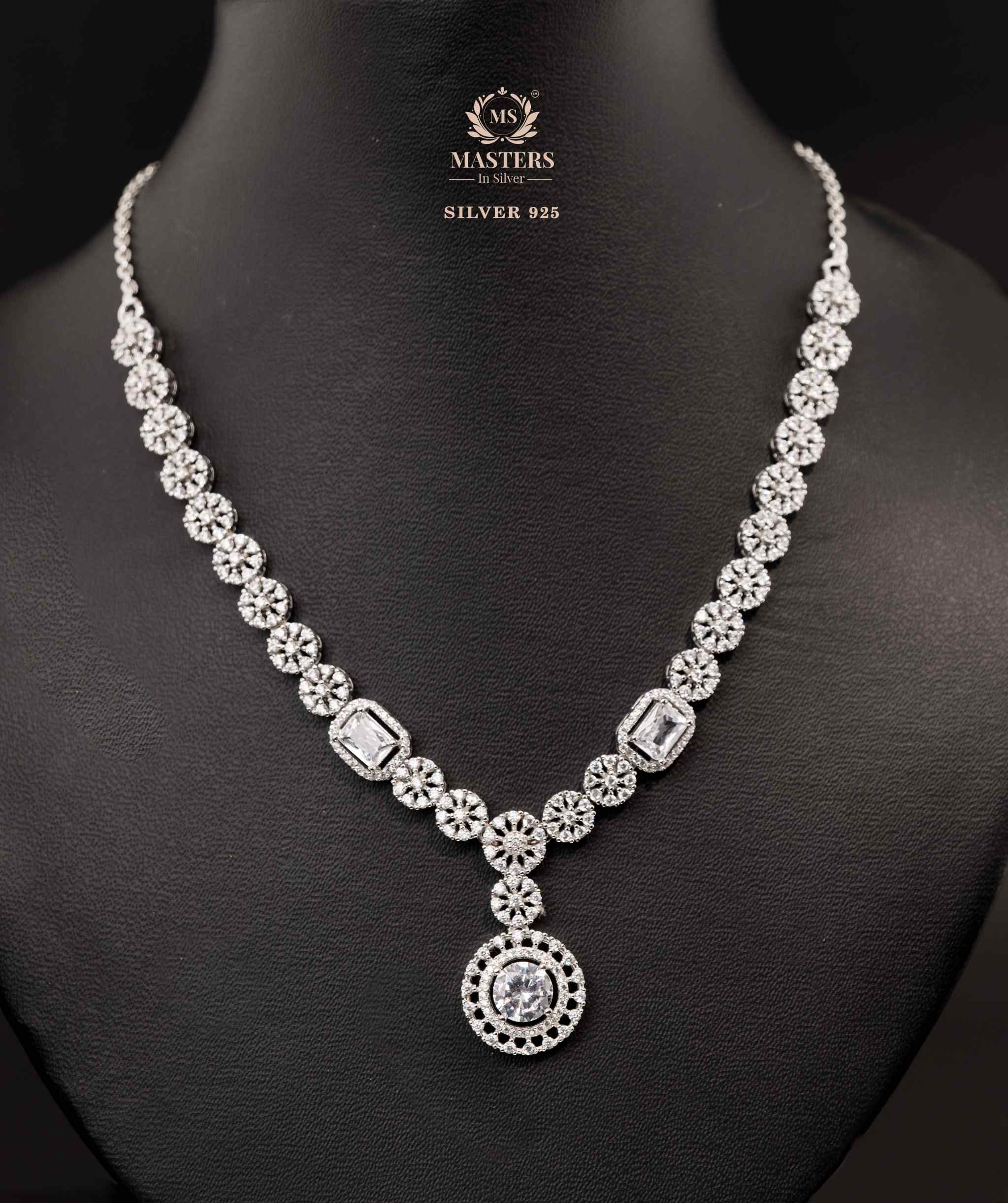 NECKLACES CUBIC ZIRCONIA ORIGINAL IMPORTED SILVER 925