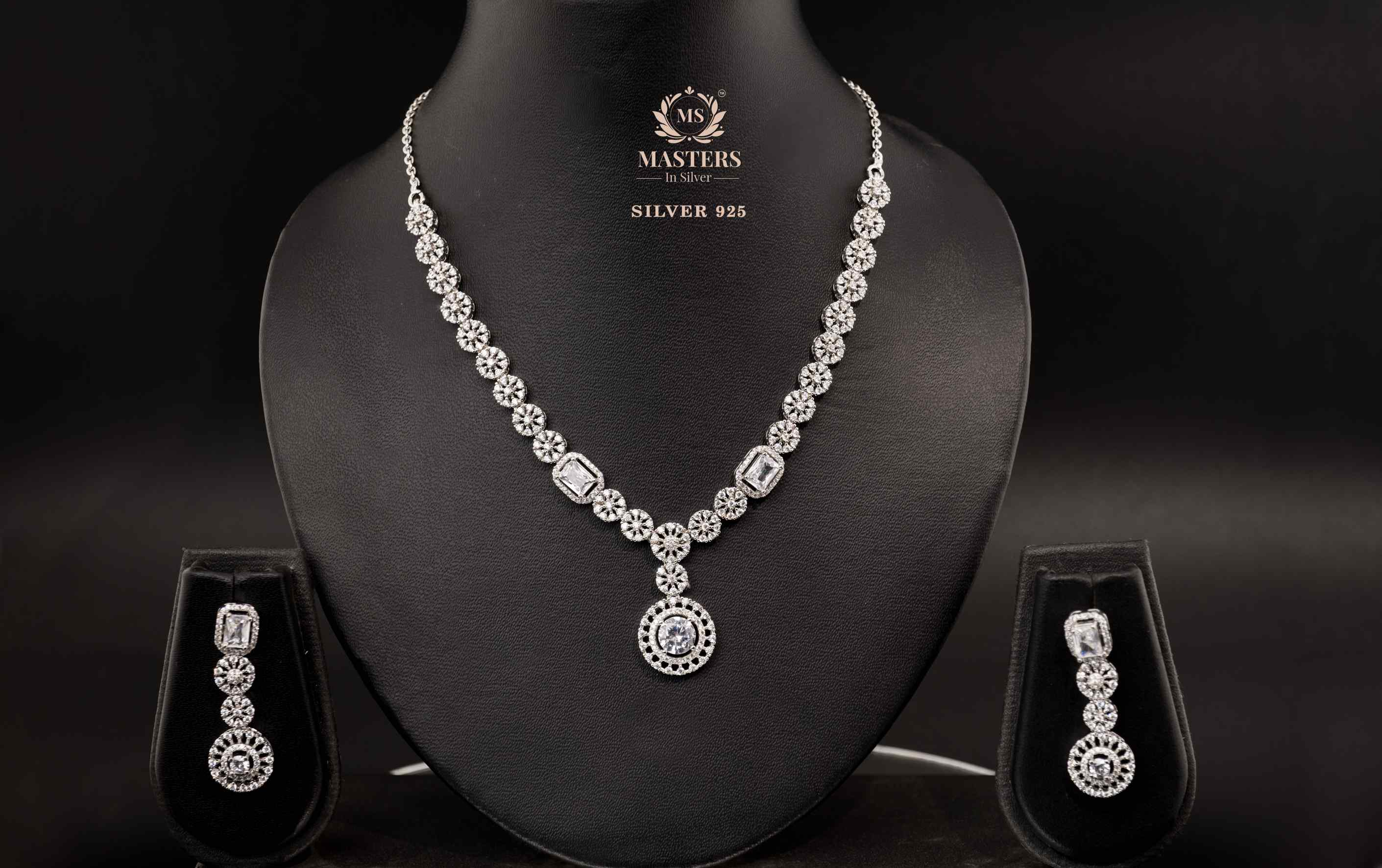 NECKLACES CUBIC ZIRCONIA ORIGINAL IMPORTED SILVER 925