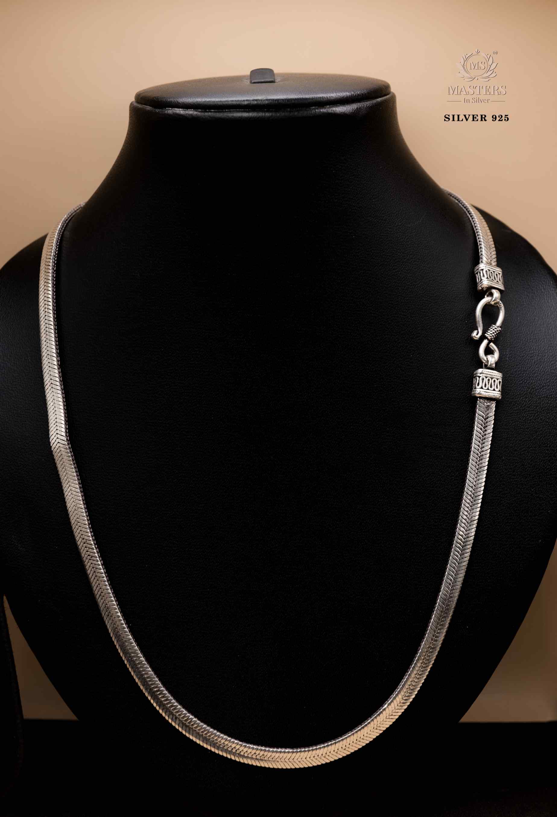 GENTS CHAIN OXIDISED ORIGINAL EXPORT QUALITY SILVER 925