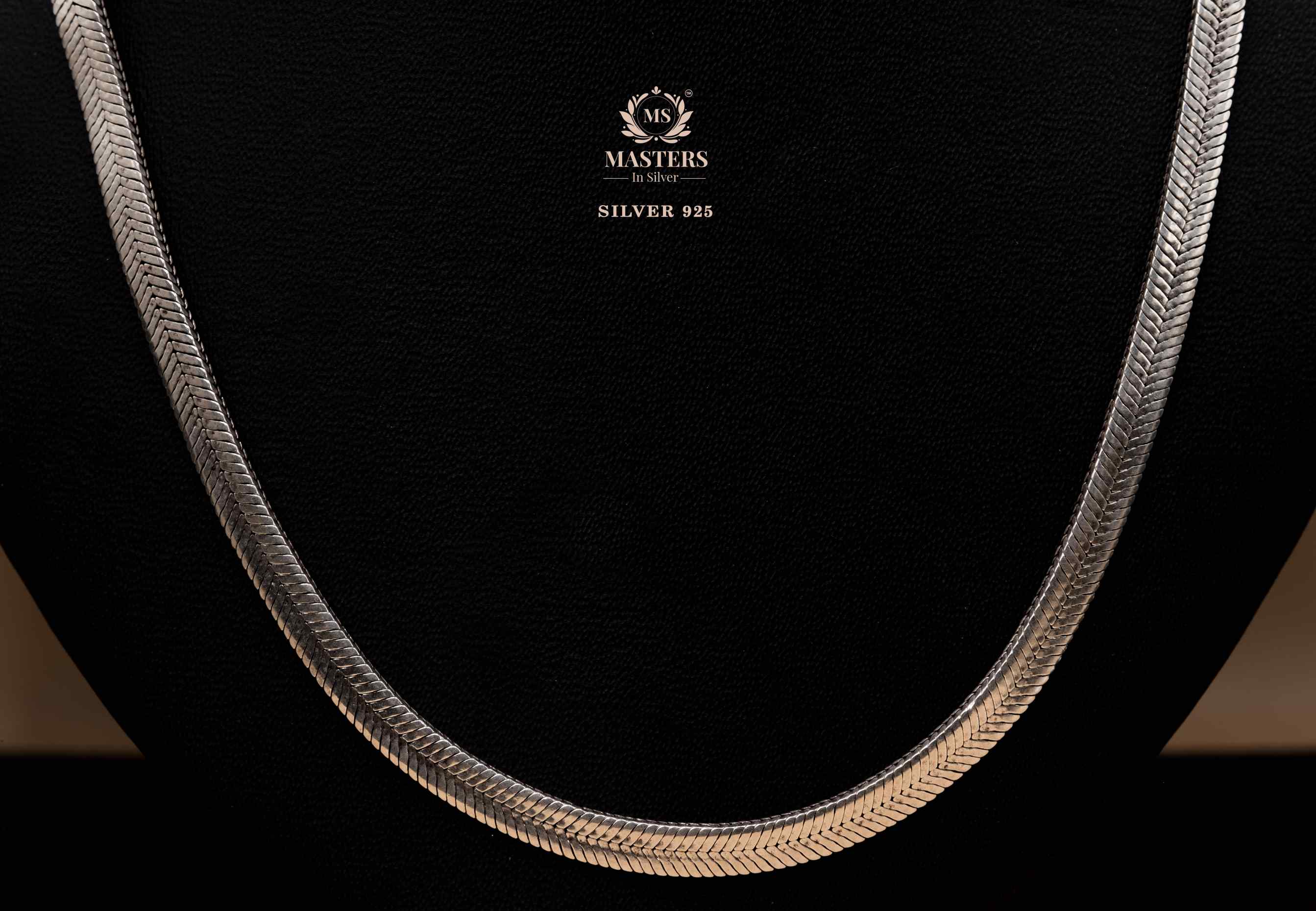 GENTS CHAIN OXIDISED ORIGINAL EXPORT QUALITY SILVER 925