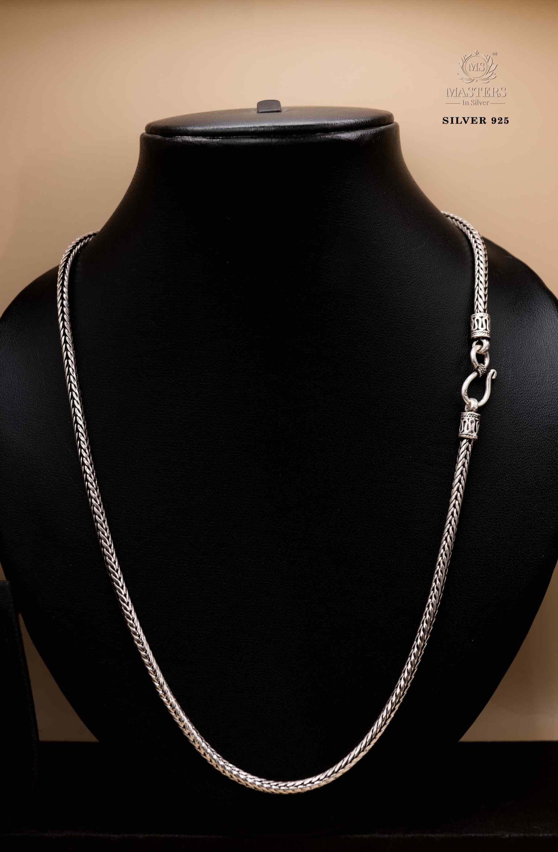 GENTS CHAIN OXIDISED ORIGINAL EXPORT QUALITY SILVER 925