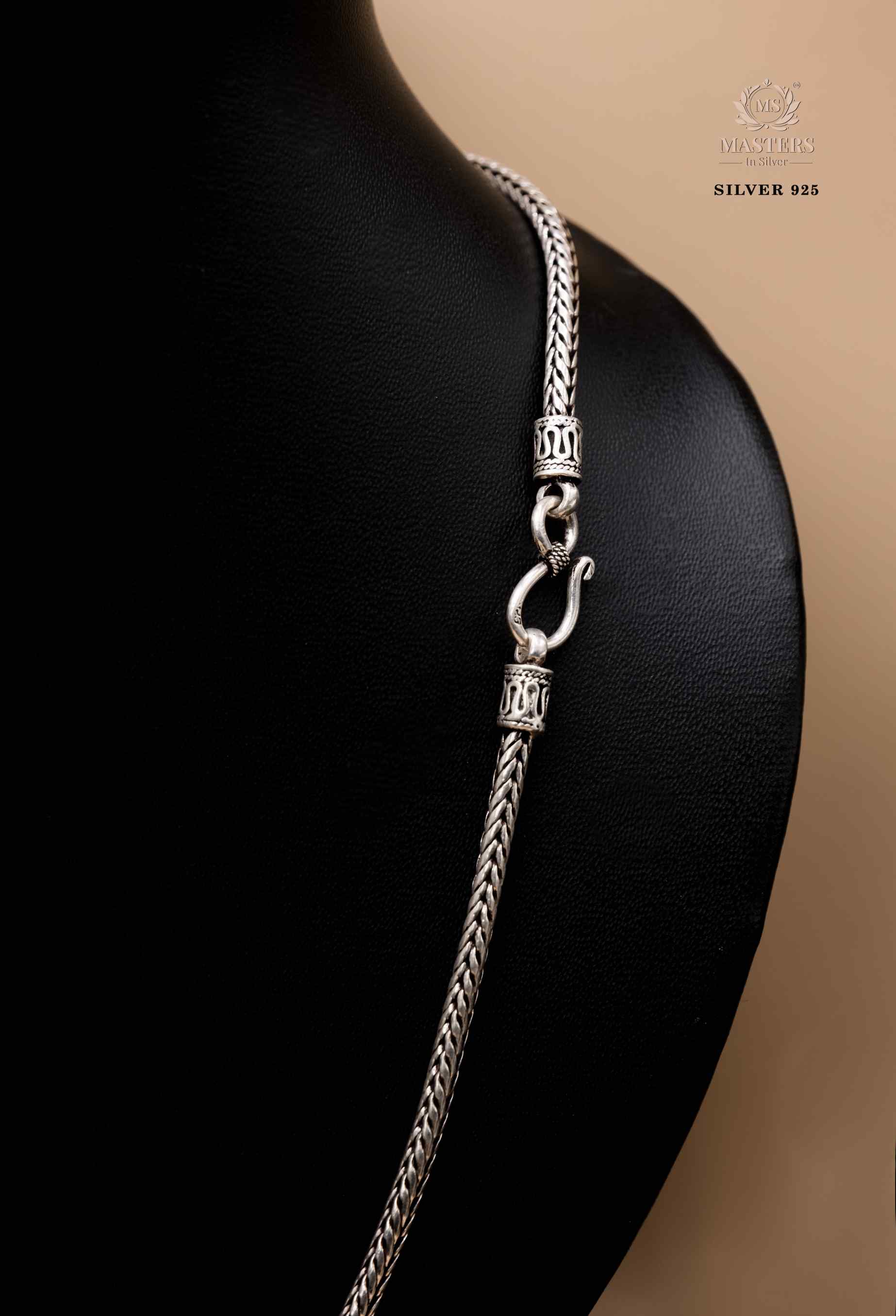 GENTS CHAIN OXIDISED ORIGINAL EXPORT QUALITY SILVER 925