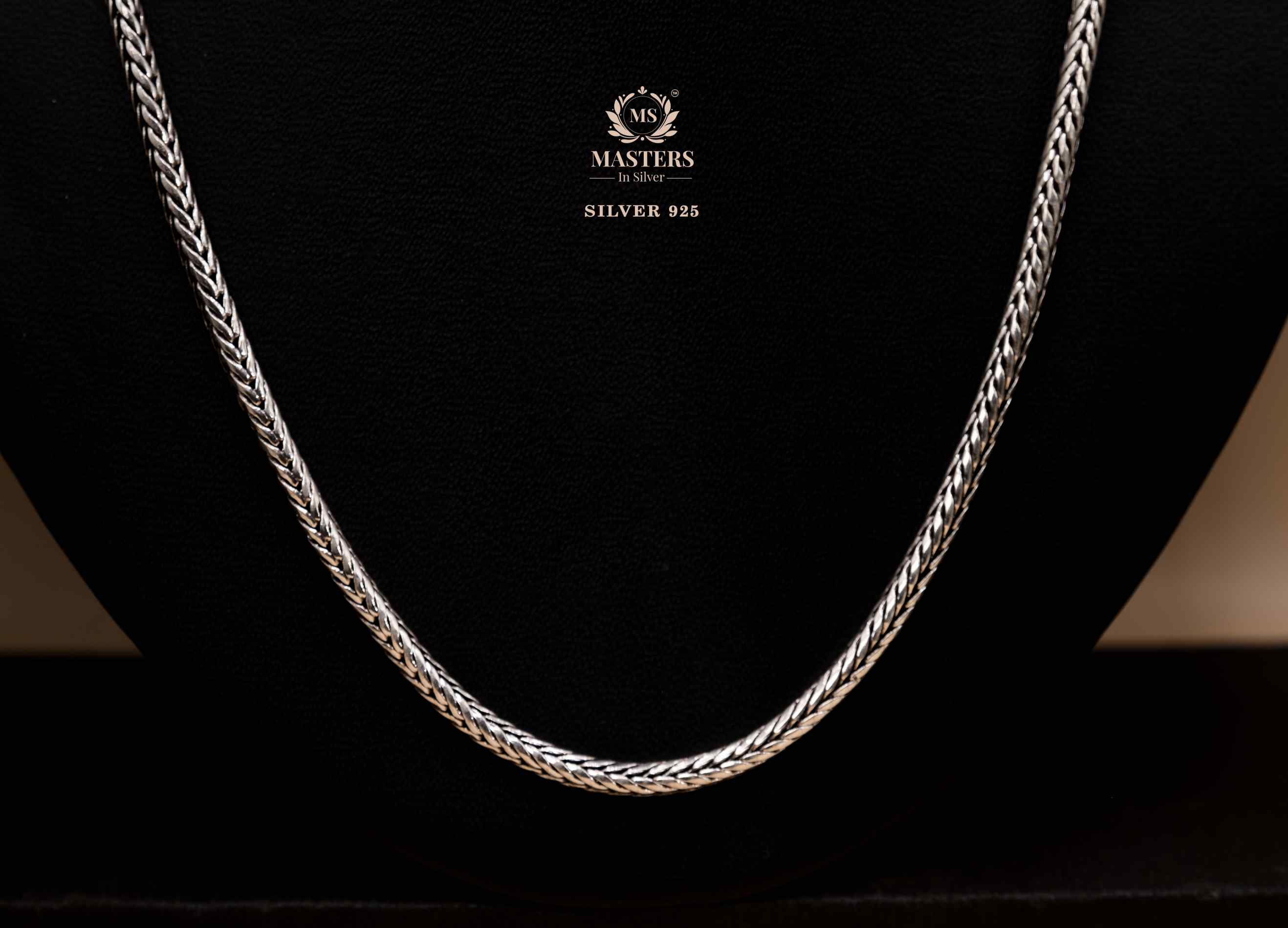 GENTS CHAIN OXIDISED ORIGINAL EXPORT QUALITY SILVER 925