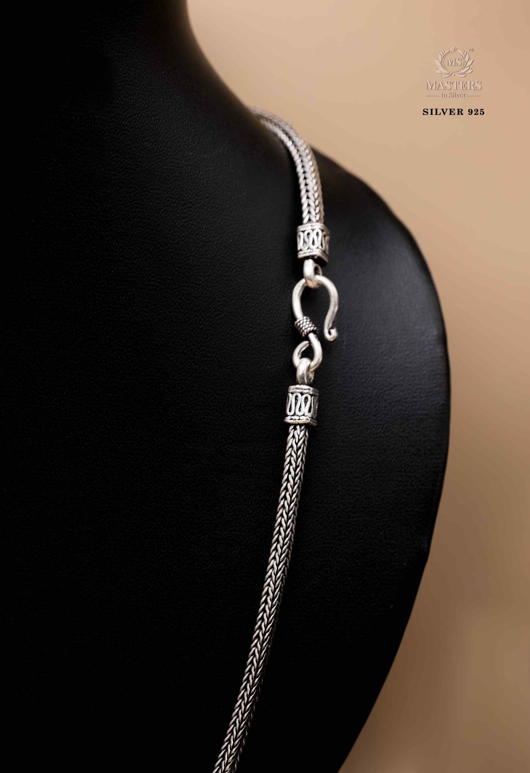 GENTS CHAIN OXIDISED ORIGINAL EXPORT QUALITY SILVER 925
