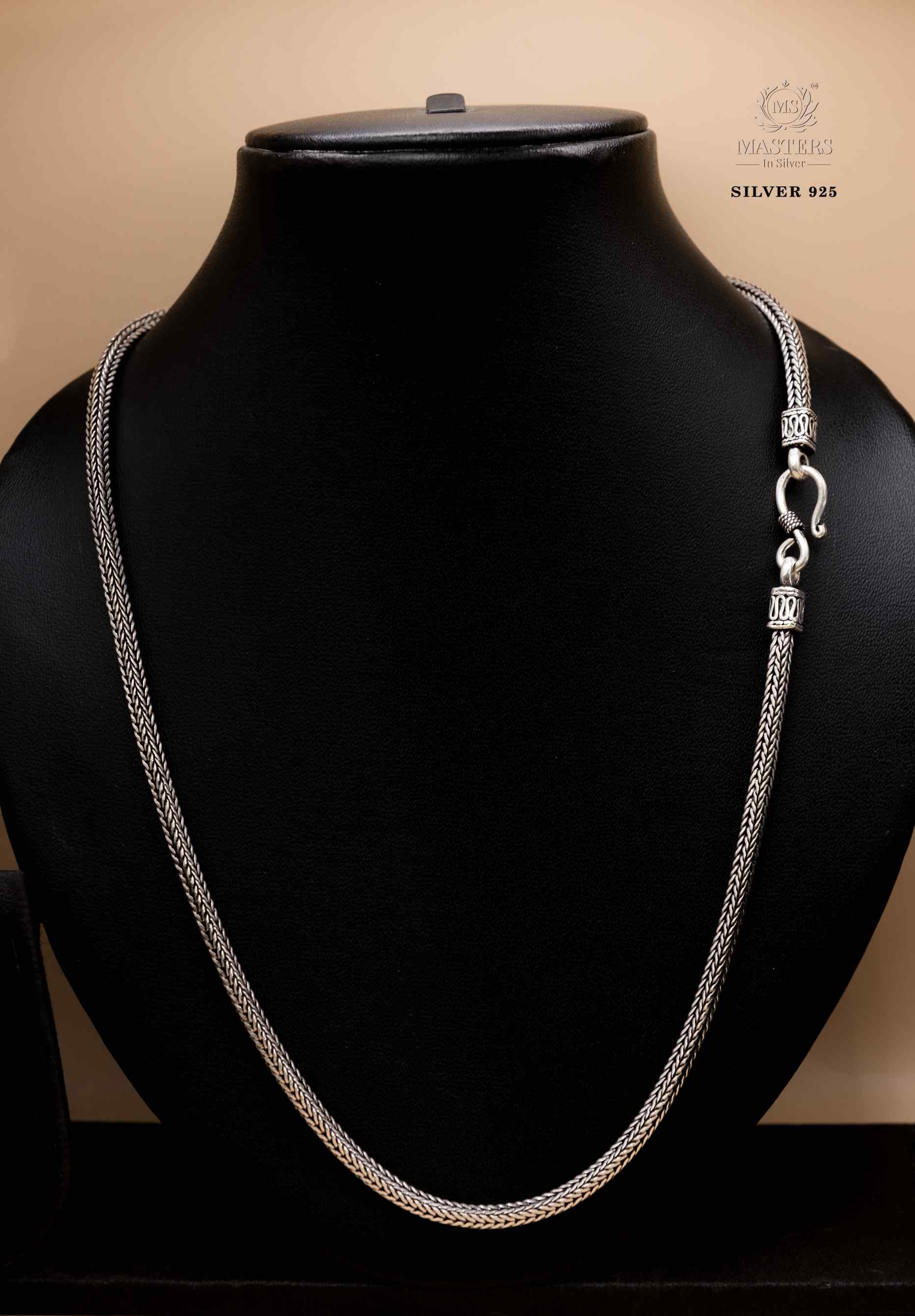 GENTS CHAIN OXIDISED ORIGINAL EXPORT QUALITY SILVER 925