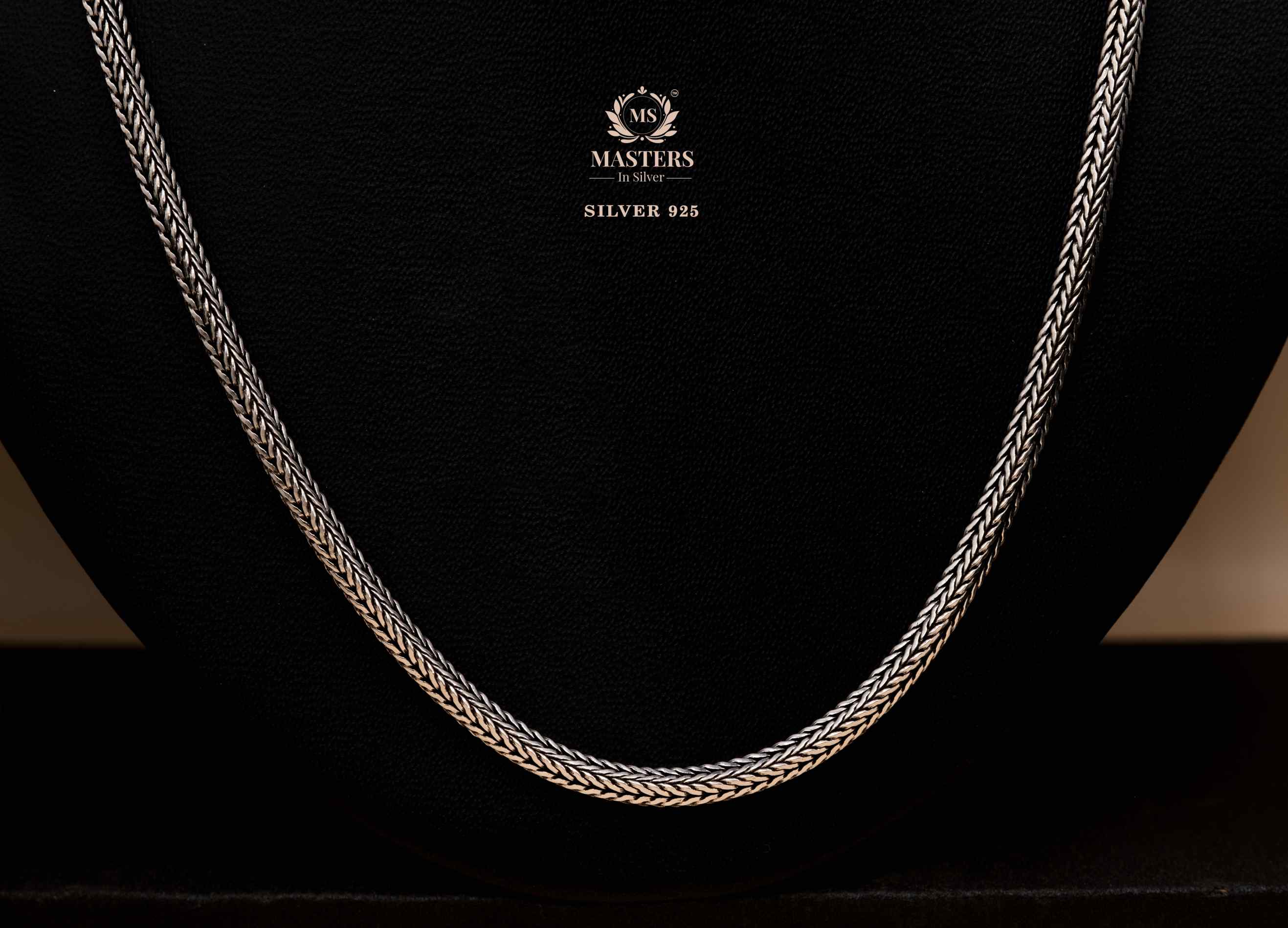 GENTS CHAIN OXIDISED ORIGINAL EXPORT QUALITY SILVER 925