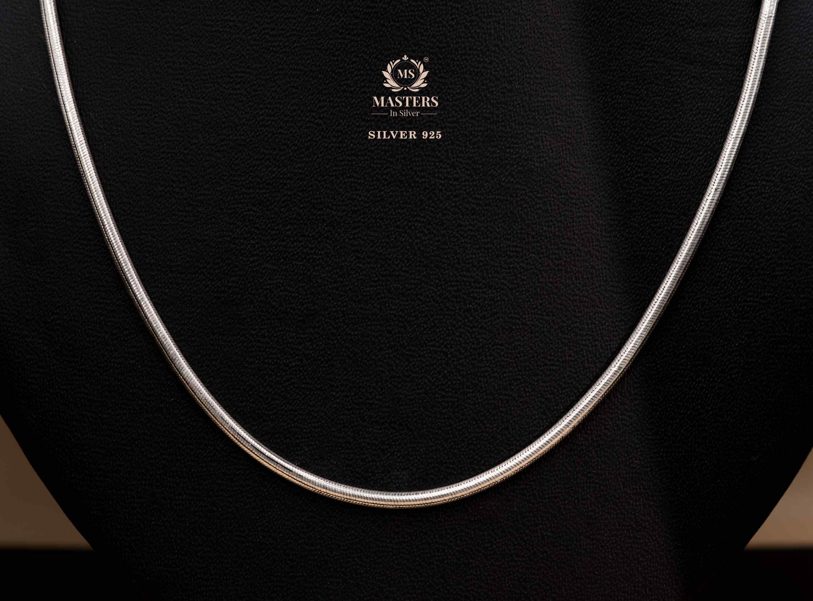GENTS CHAIN OXIDISED ORIGINAL EXPORT QUALITY SILVER 925