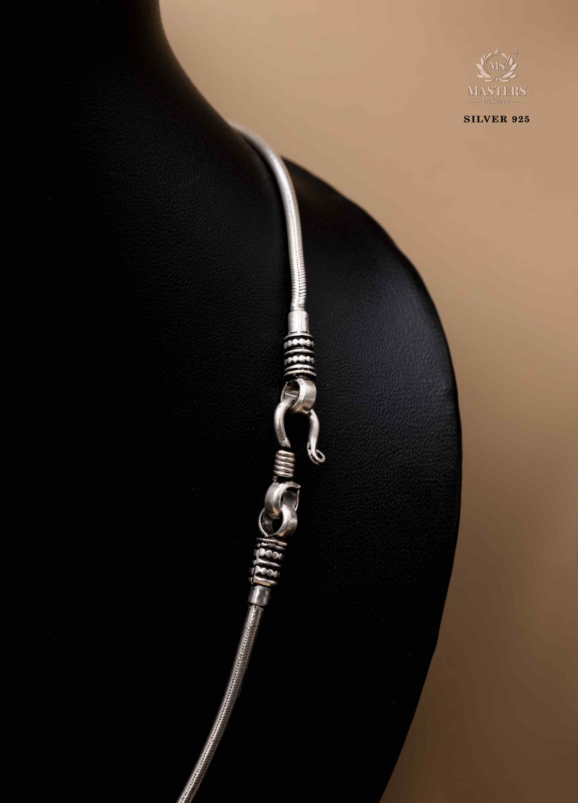 GENTS CHAIN OXIDISED ORIGINAL EXPORT QUALITY SILVER 925